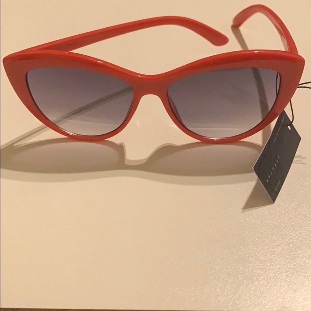 Red cat eye glasses